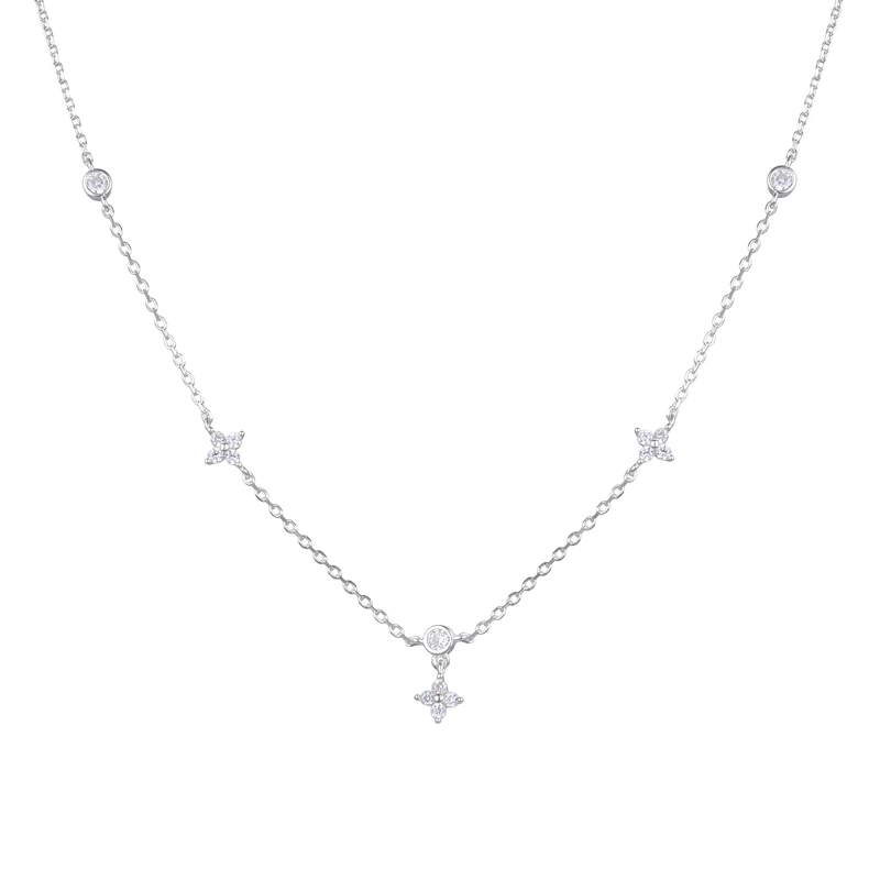 Choker de Flores y Puntos de Luz