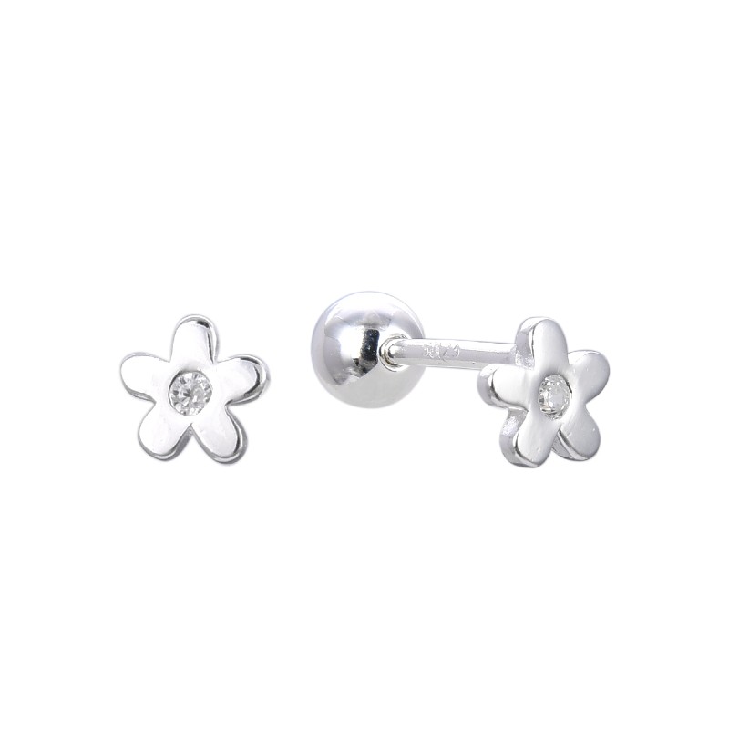 Zarcillos de Flor y Punto de Luz